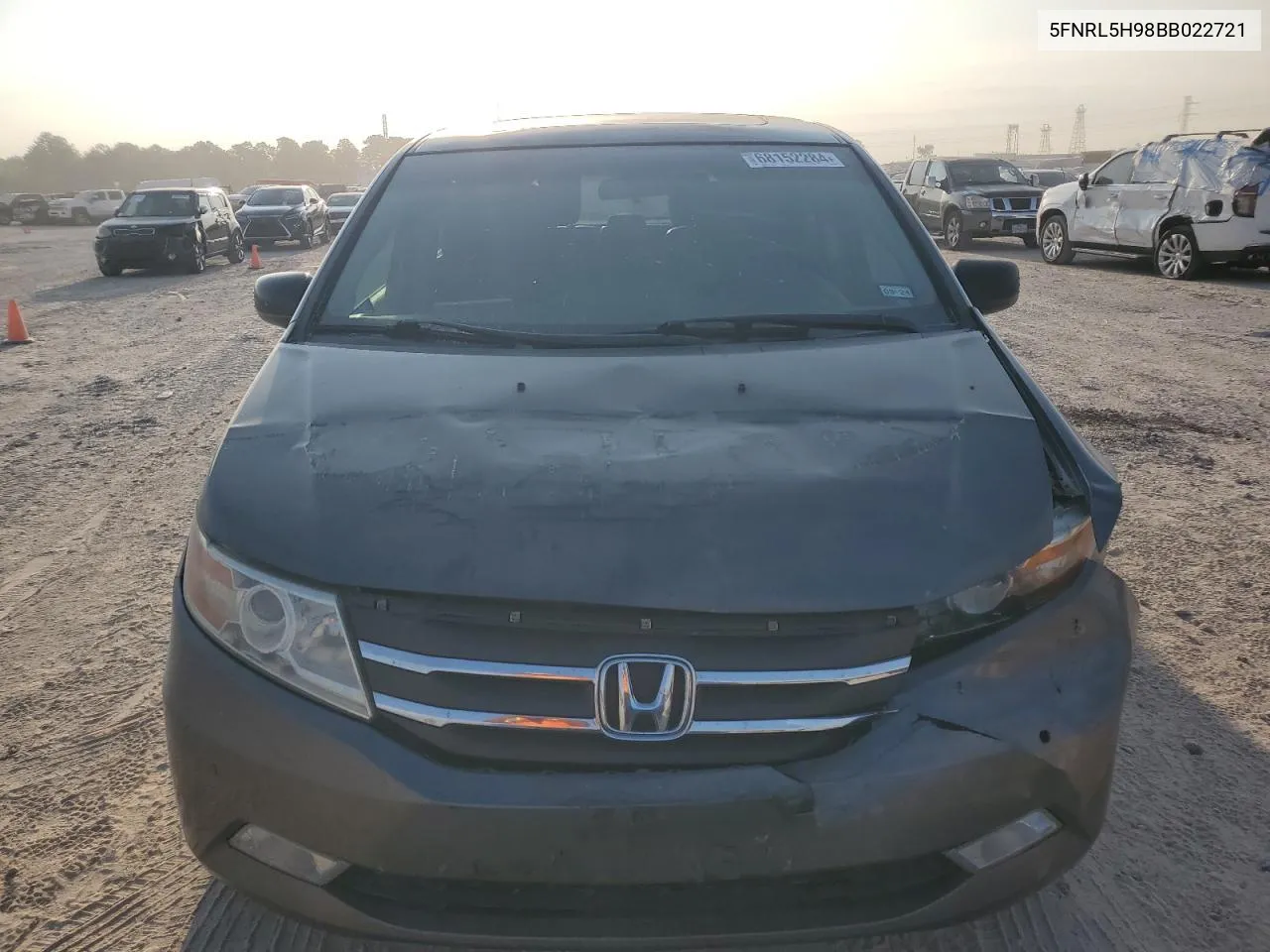 2011 Honda Odyssey Touring VIN: 5FNRL5H98BB022721 Lot: 68152284