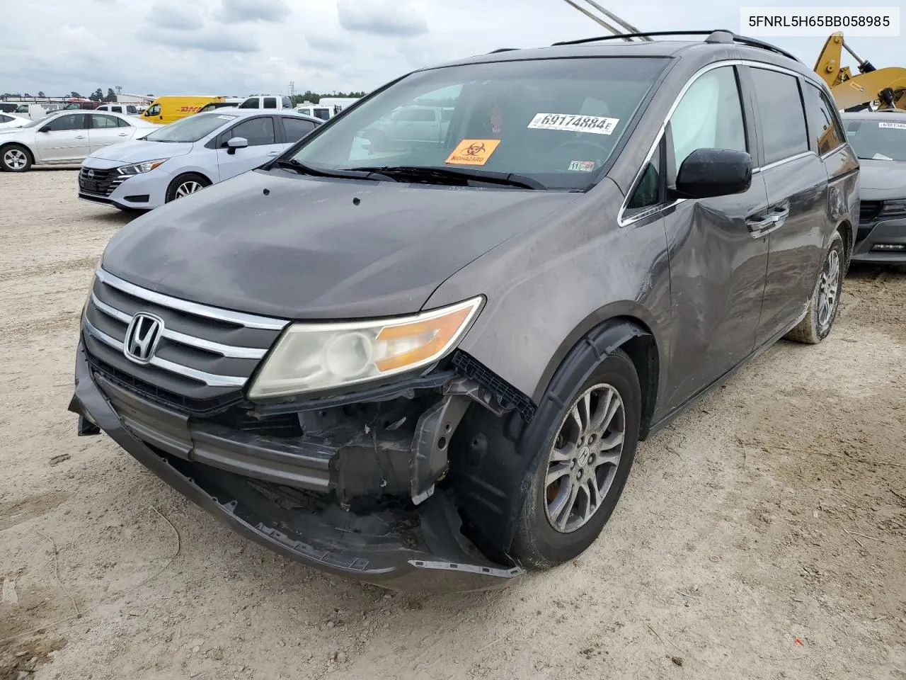 5FNRL5H65BB058985 2011 Honda Odyssey Exl