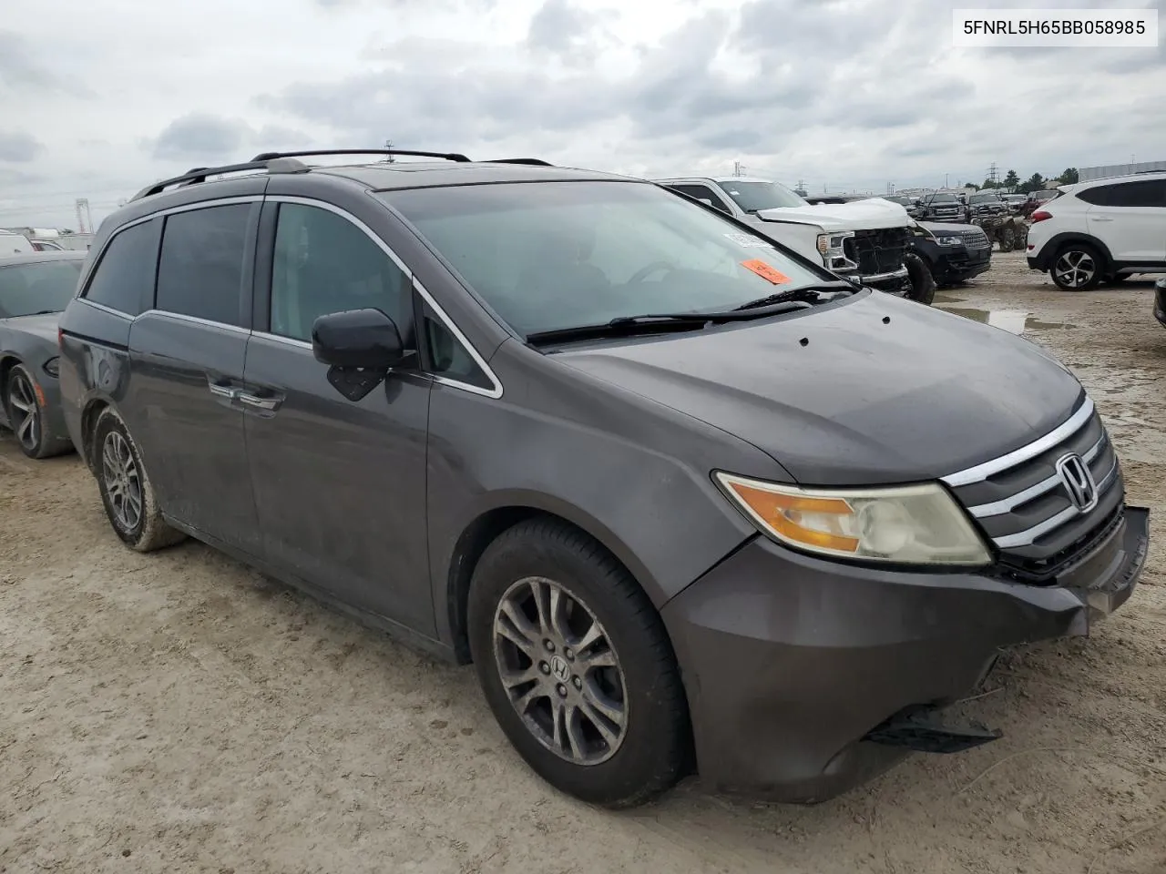 5FNRL5H65BB058985 2011 Honda Odyssey Exl