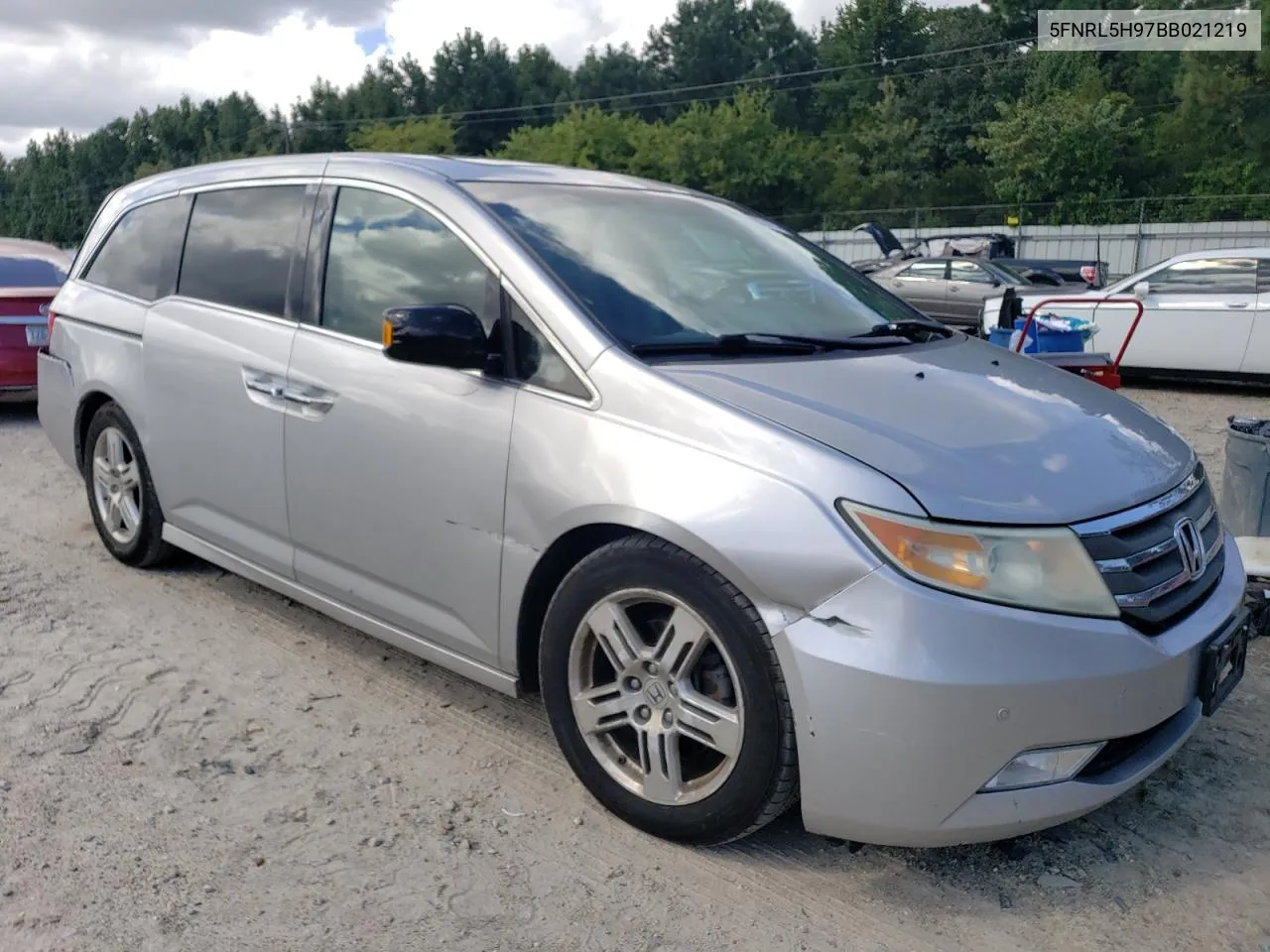 2011 Honda Odyssey Touring VIN: 5FNRL5H97BB021219 Lot: 70030254