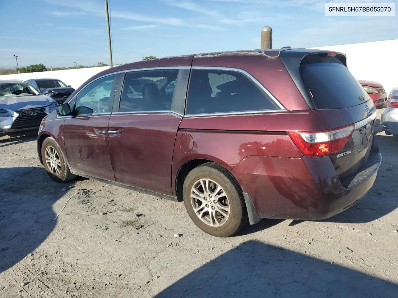 2011 Honda Odyssey Exl VIN: 5FNRL5H67BB055070 Lot: 70096484