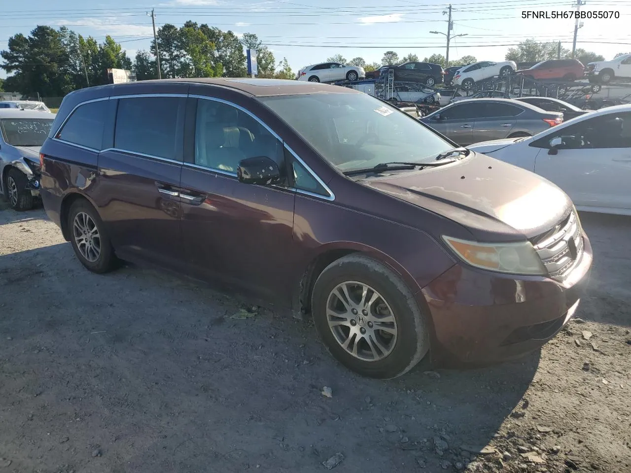 2011 Honda Odyssey Exl VIN: 5FNRL5H67BB055070 Lot: 70096484