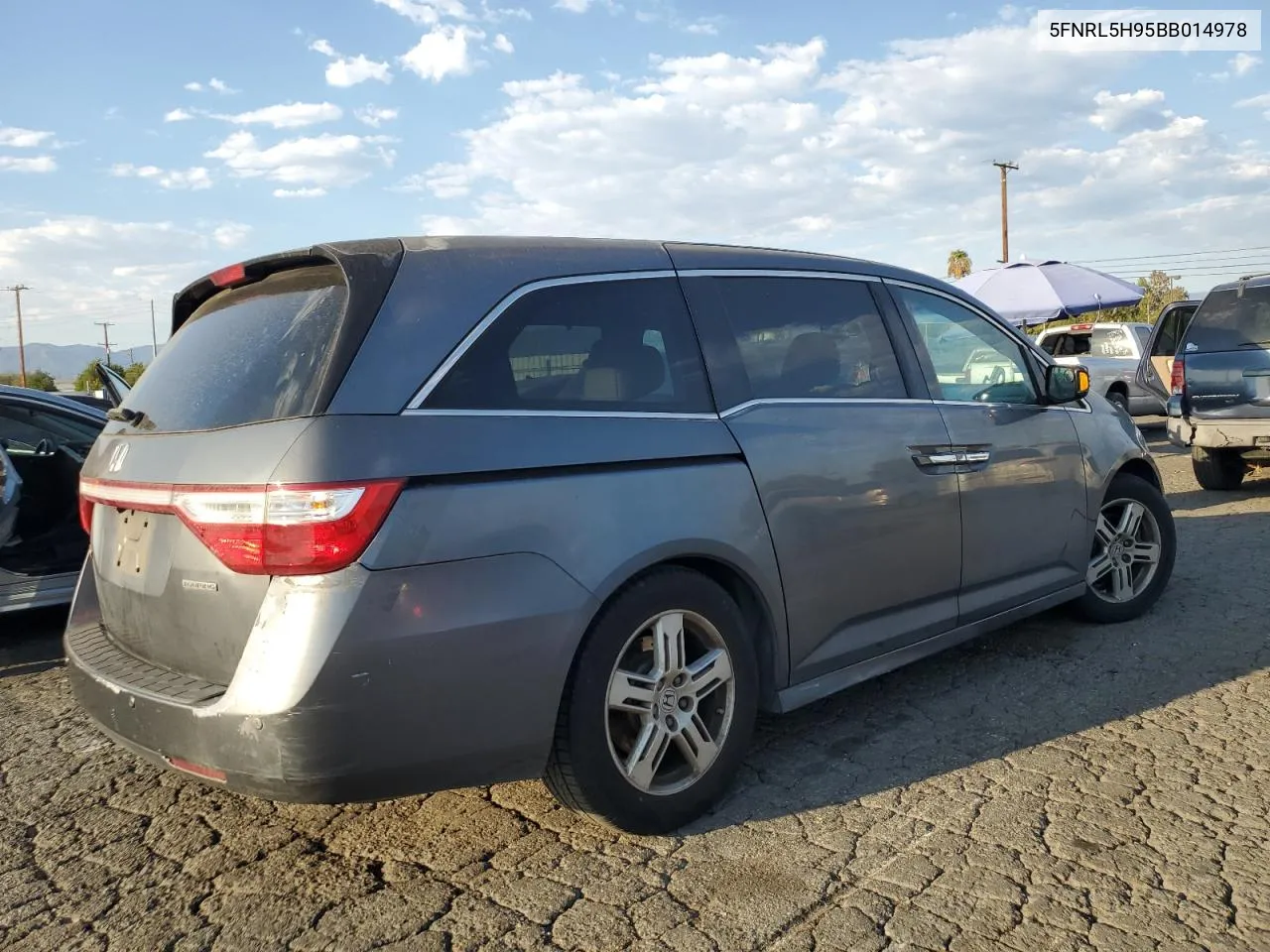 2011 Honda Odyssey Touring VIN: 5FNRL5H95BB014978 Lot: 70312294