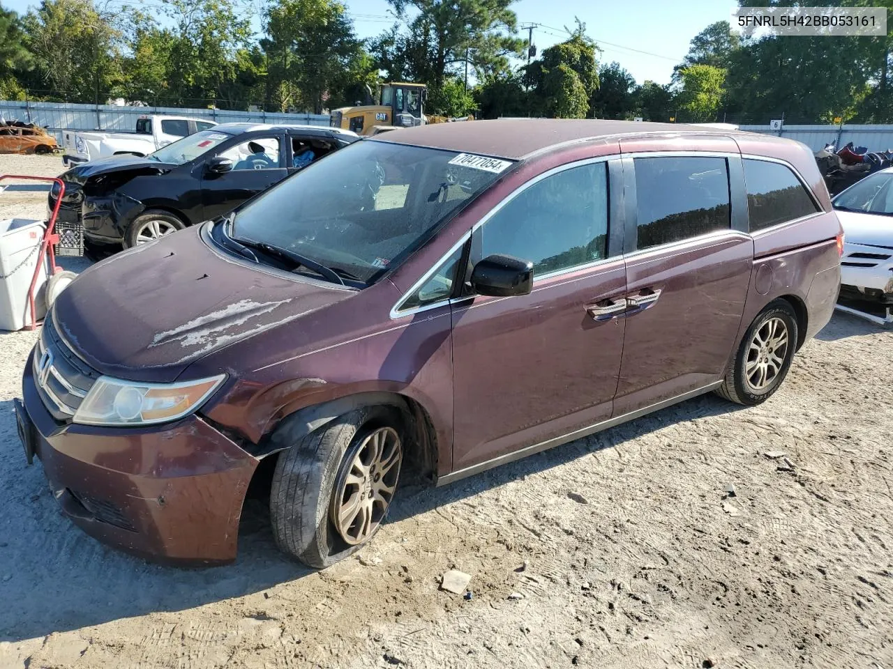 2011 Honda Odyssey Ex VIN: 5FNRL5H42BB053161 Lot: 70477054