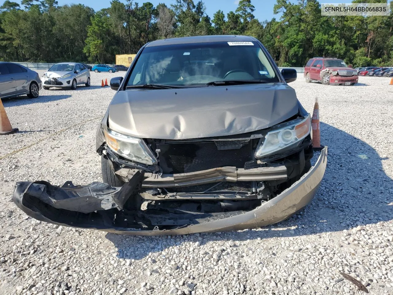 2011 Honda Odyssey Exl VIN: 5FNRL5H64BB066835 Lot: 70869544