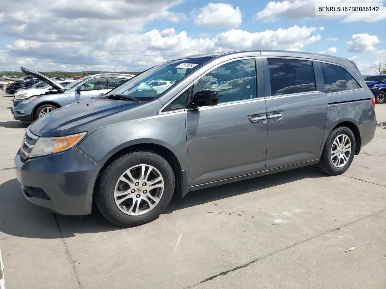 2011 Honda Odyssey Exl VIN: 5FNRL5H67BB086142 Lot: 71179064