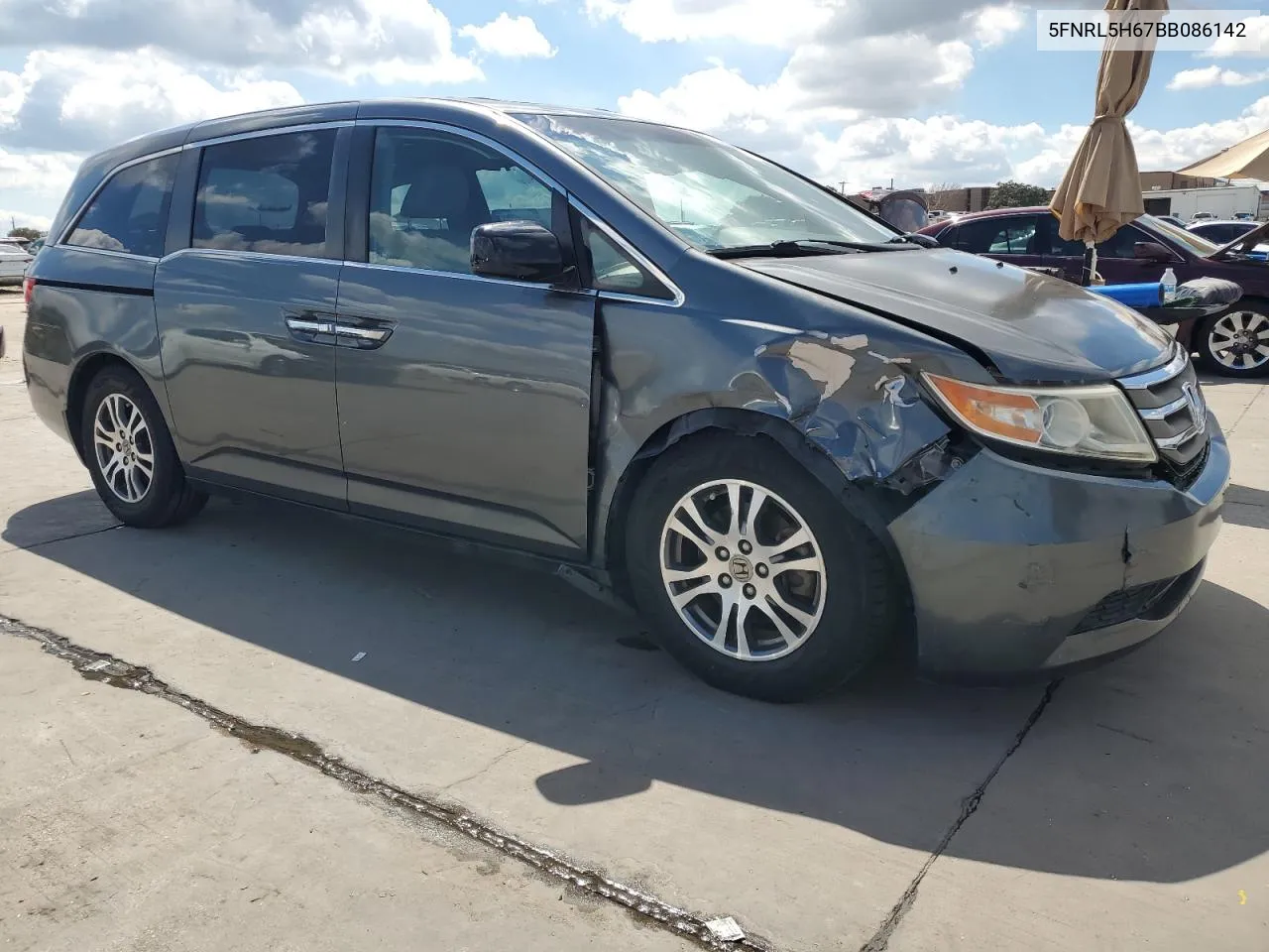 2011 Honda Odyssey Exl VIN: 5FNRL5H67BB086142 Lot: 71179064