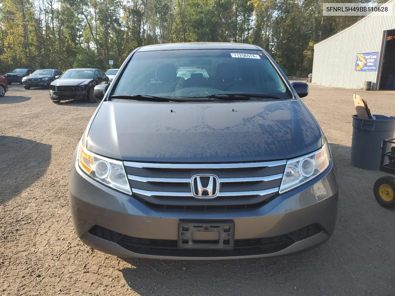 2011 Honda Odyssey Ex VIN: 5FNRL5H49BB510628 Lot: 71256574