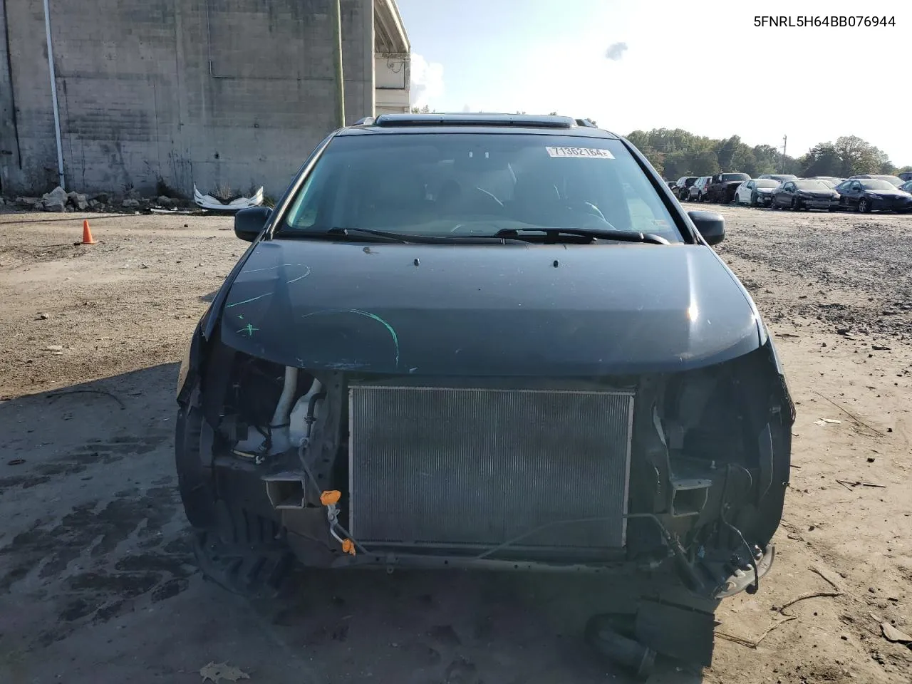 2011 Honda Odyssey Exl VIN: 5FNRL5H64BB076944 Lot: 71362164