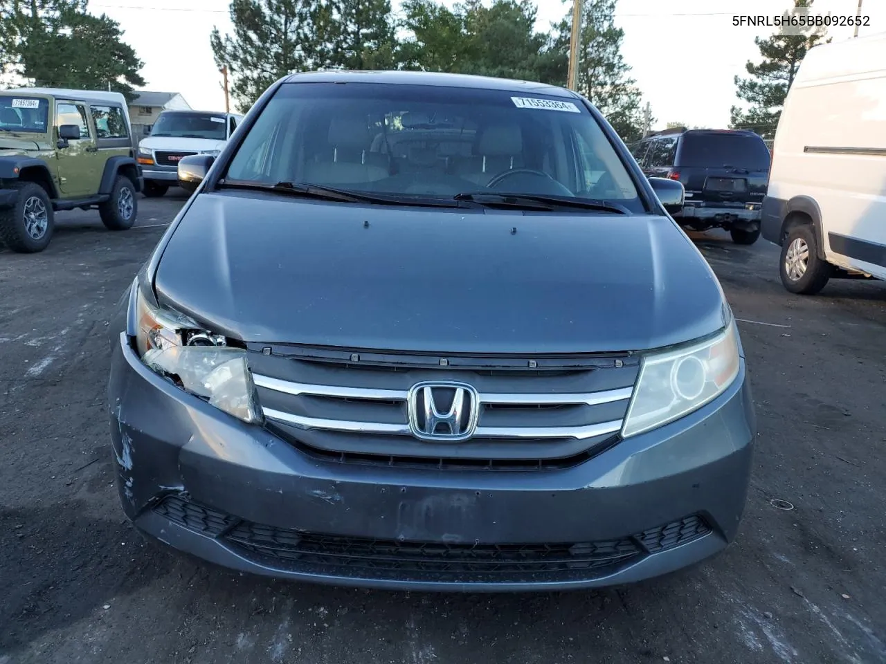 2011 Honda Odyssey Exl VIN: 5FNRL5H65BB092652 Lot: 71553364