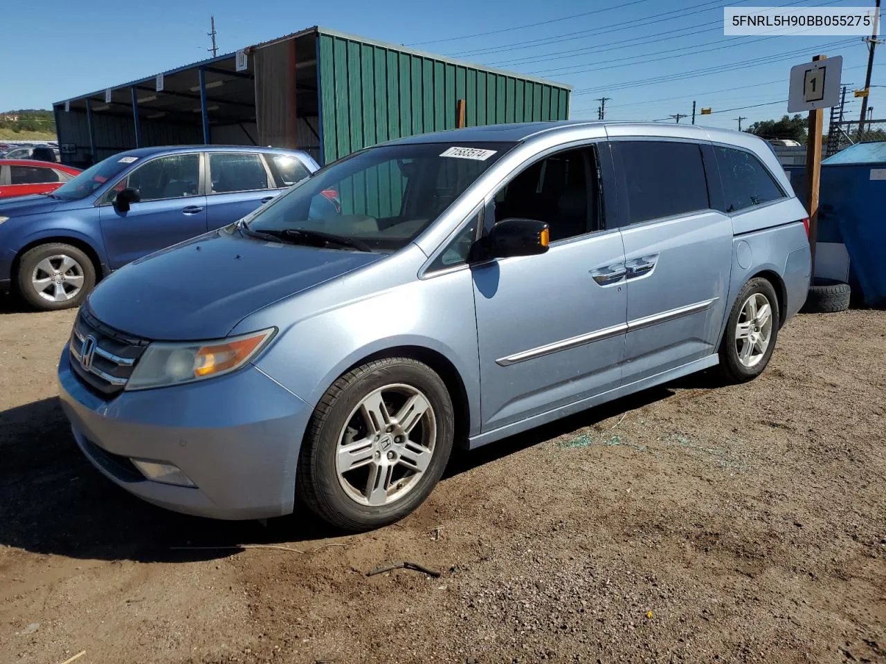 2011 Honda Odyssey Touring VIN: 5FNRL5H90BB055275 Lot: 71583574