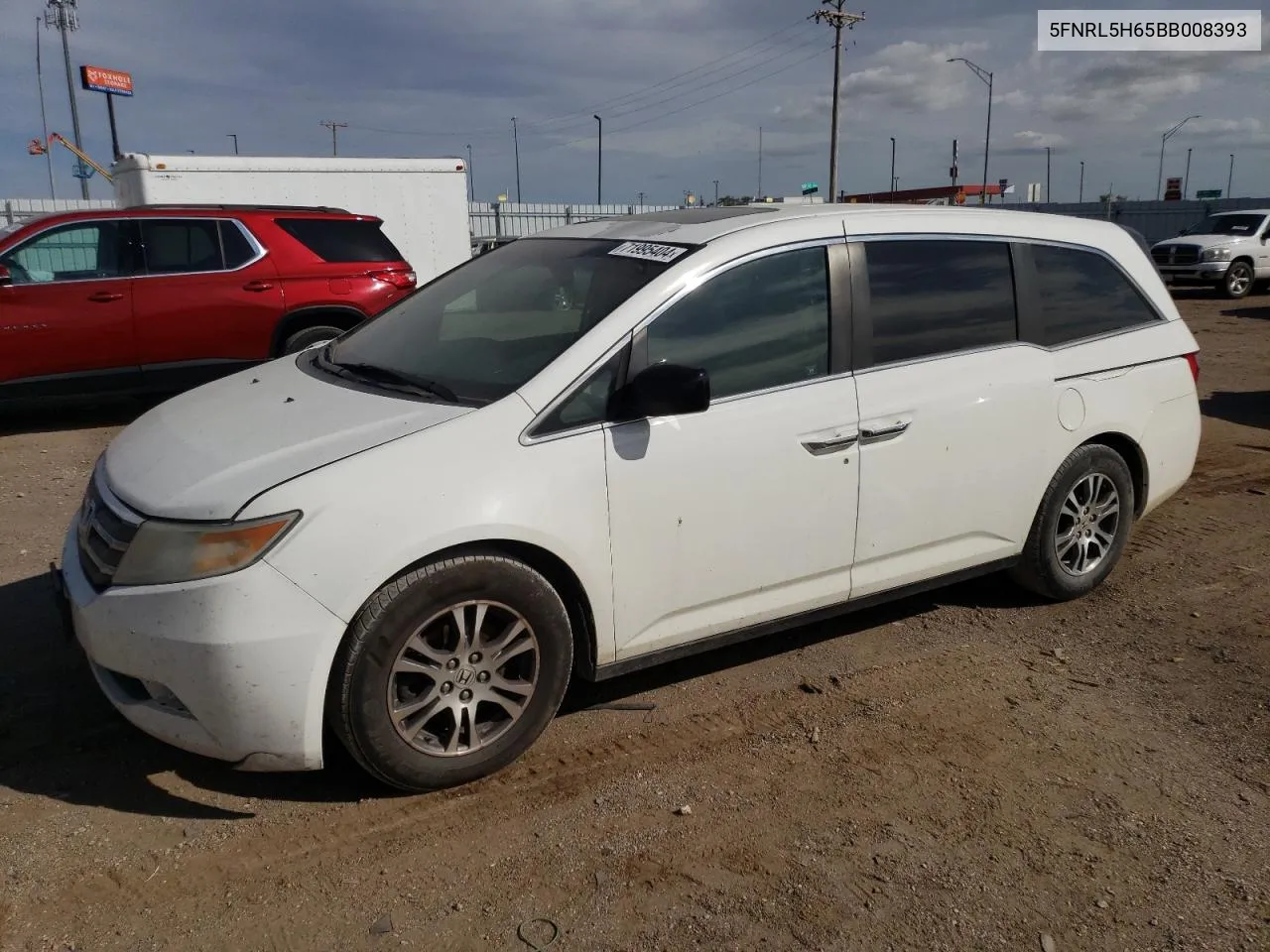 5FNRL5H65BB008393 2011 Honda Odyssey Exl