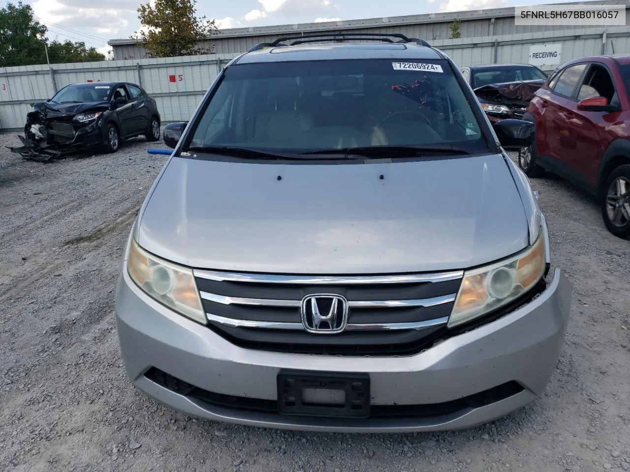 2011 Honda Odyssey Exl VIN: 5FNRL5H67BB016057 Lot: 72206924