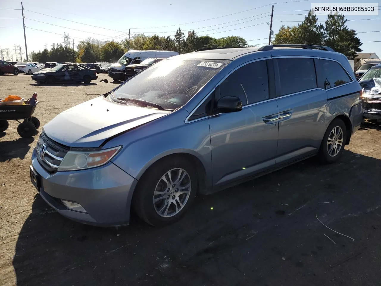 2011 Honda Odyssey Exl VIN: 5FNRL5H68BB085503 Lot: 72276074