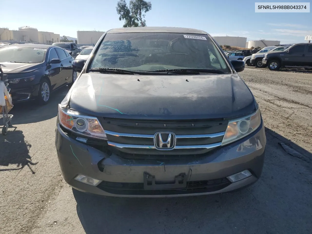 5FNRL5H98BB043374 2011 Honda Odyssey Touring