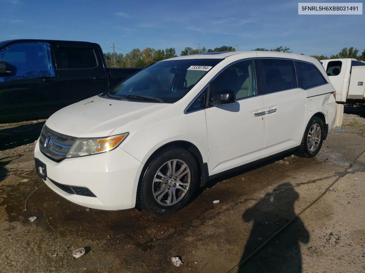 2011 Honda Odyssey Exl VIN: 5FNRL5H6XBB031491 Lot: 73330764