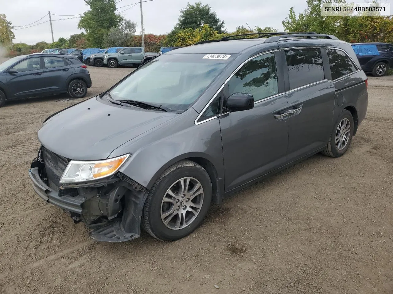 2011 Honda Odyssey Ex VIN: 5FNRL5H44BB503571 Lot: 73463874