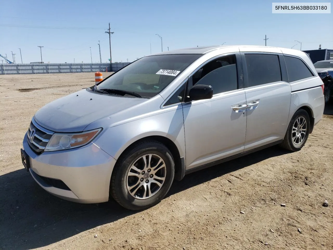 2011 Honda Odyssey Exl VIN: 5FNRL5H63BB033180 Lot: 73714084