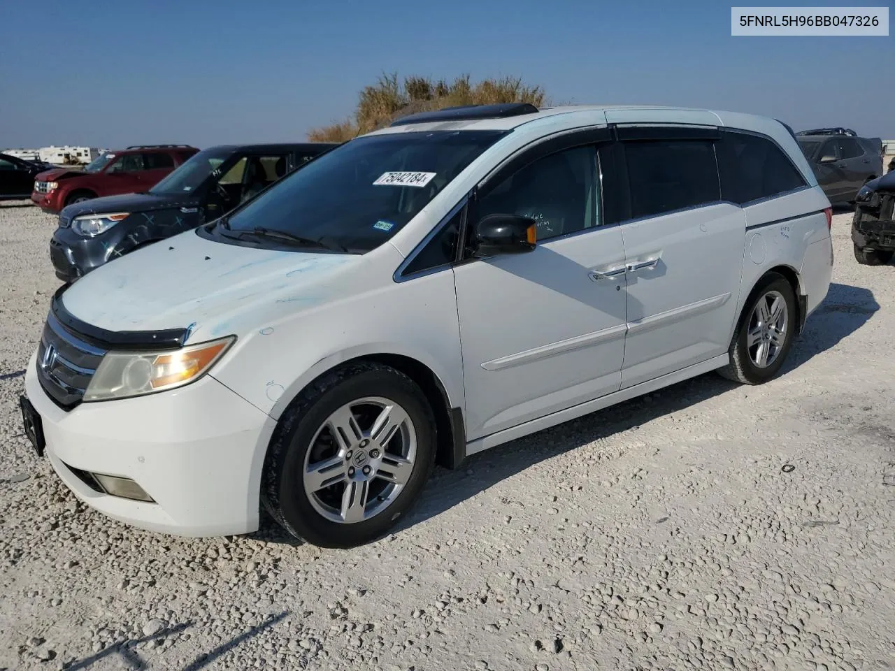 2011 Honda Odyssey Touring VIN: 5FNRL5H96BB047326 Lot: 75042184