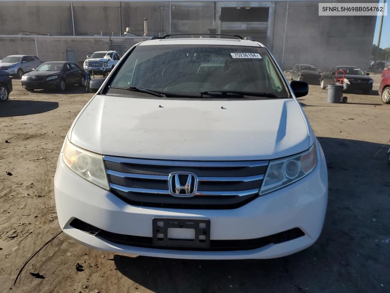 2011 Honda Odyssey Exl VIN: 5FNRL5H69BB054762 Lot: 75236194