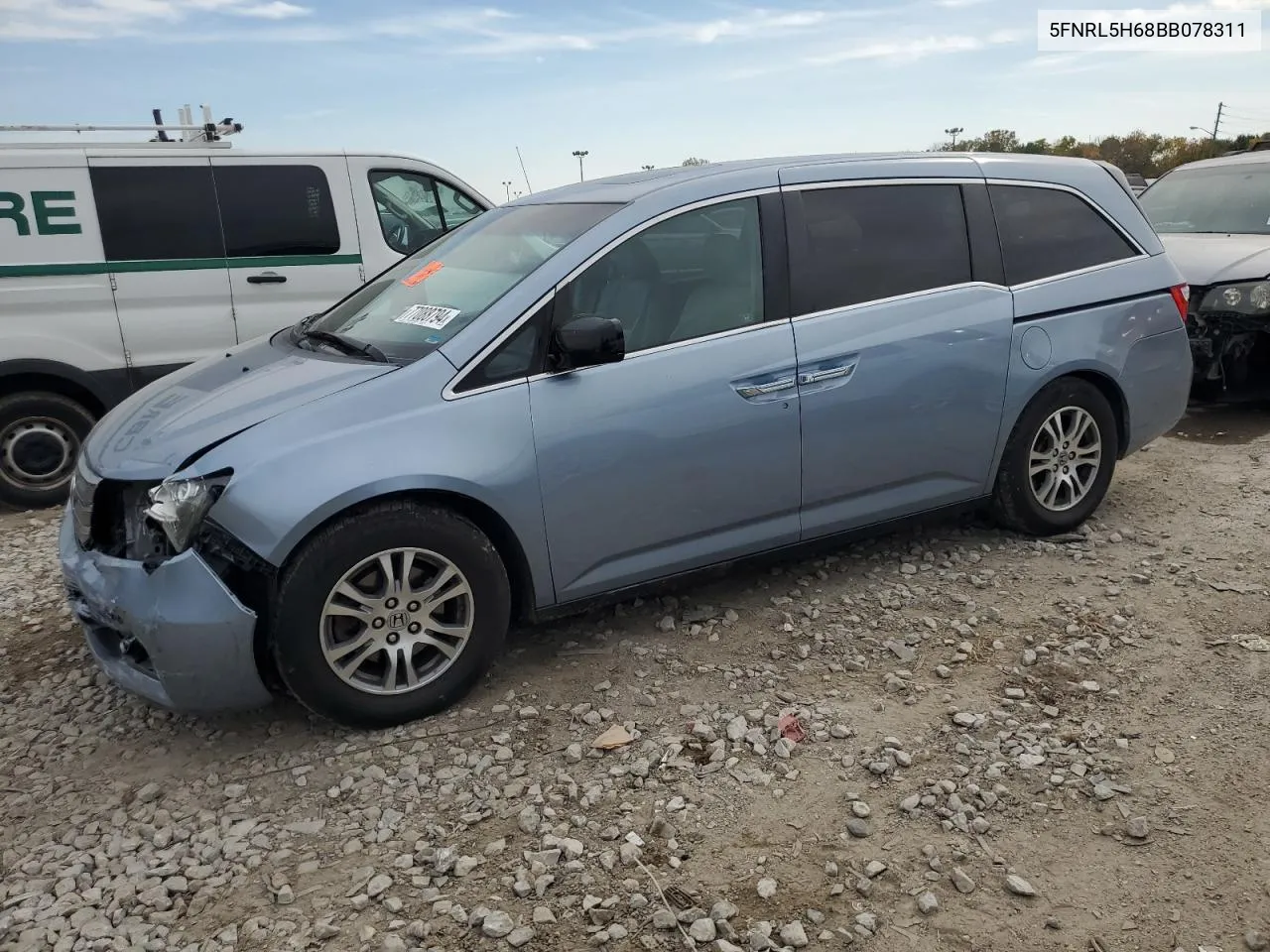 2011 Honda Odyssey Exl VIN: 5FNRL5H68BB078311 Lot: 77088794