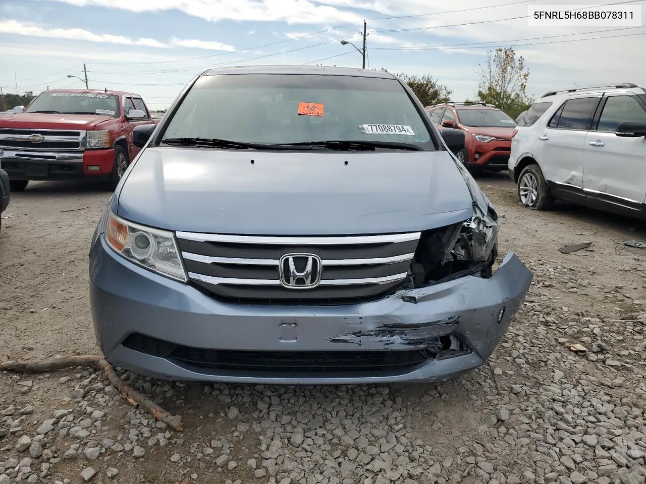 2011 Honda Odyssey Exl VIN: 5FNRL5H68BB078311 Lot: 77088794