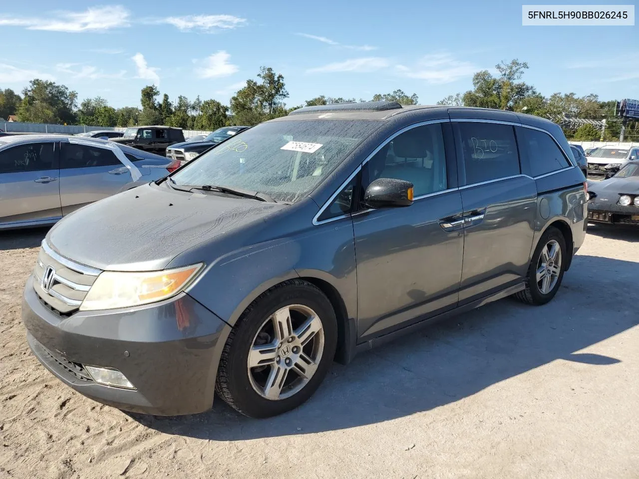 2011 Honda Odyssey Touring VIN: 5FNRL5H90BB026245 Lot: 77554674