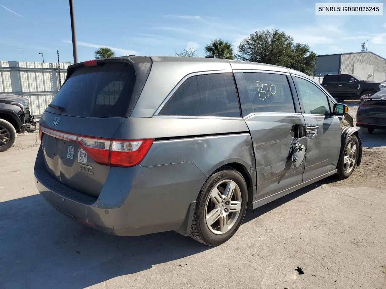 2011 Honda Odyssey Touring VIN: 5FNRL5H90BB026245 Lot: 77554674