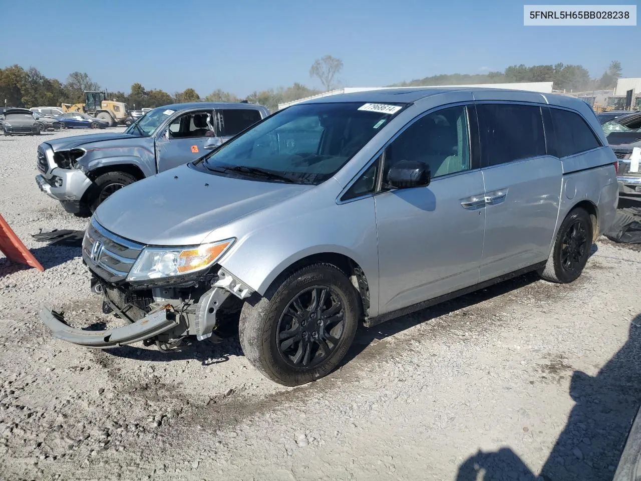 2011 Honda Odyssey Exl VIN: 5FNRL5H65BB028238 Lot: 77968614