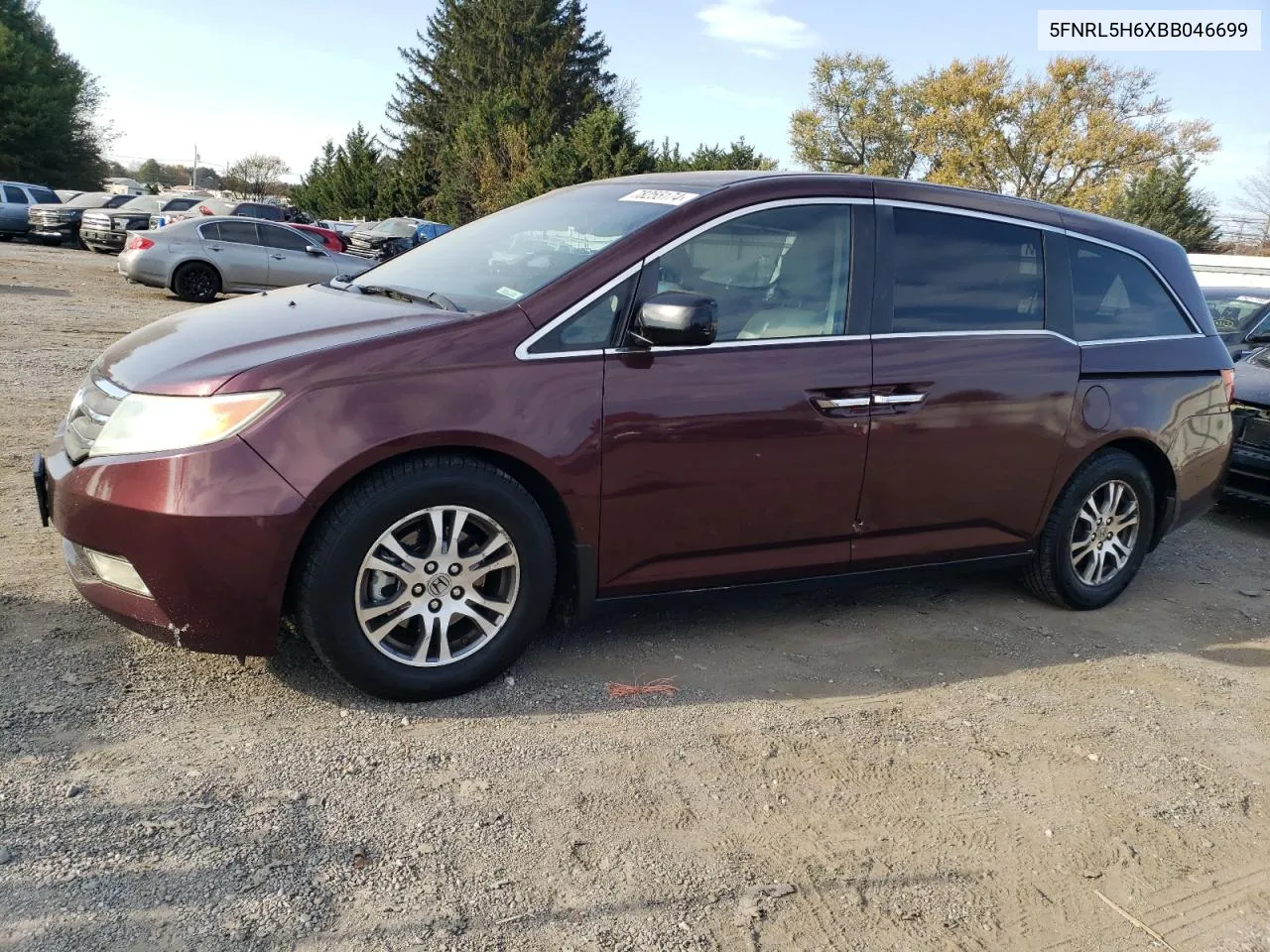 2011 Honda Odyssey Exl VIN: 5FNRL5H6XBB046699 Lot: 78255174