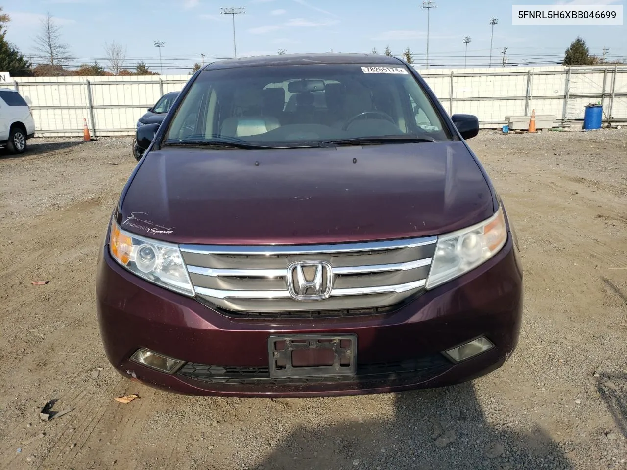 2011 Honda Odyssey Exl VIN: 5FNRL5H6XBB046699 Lot: 78255174