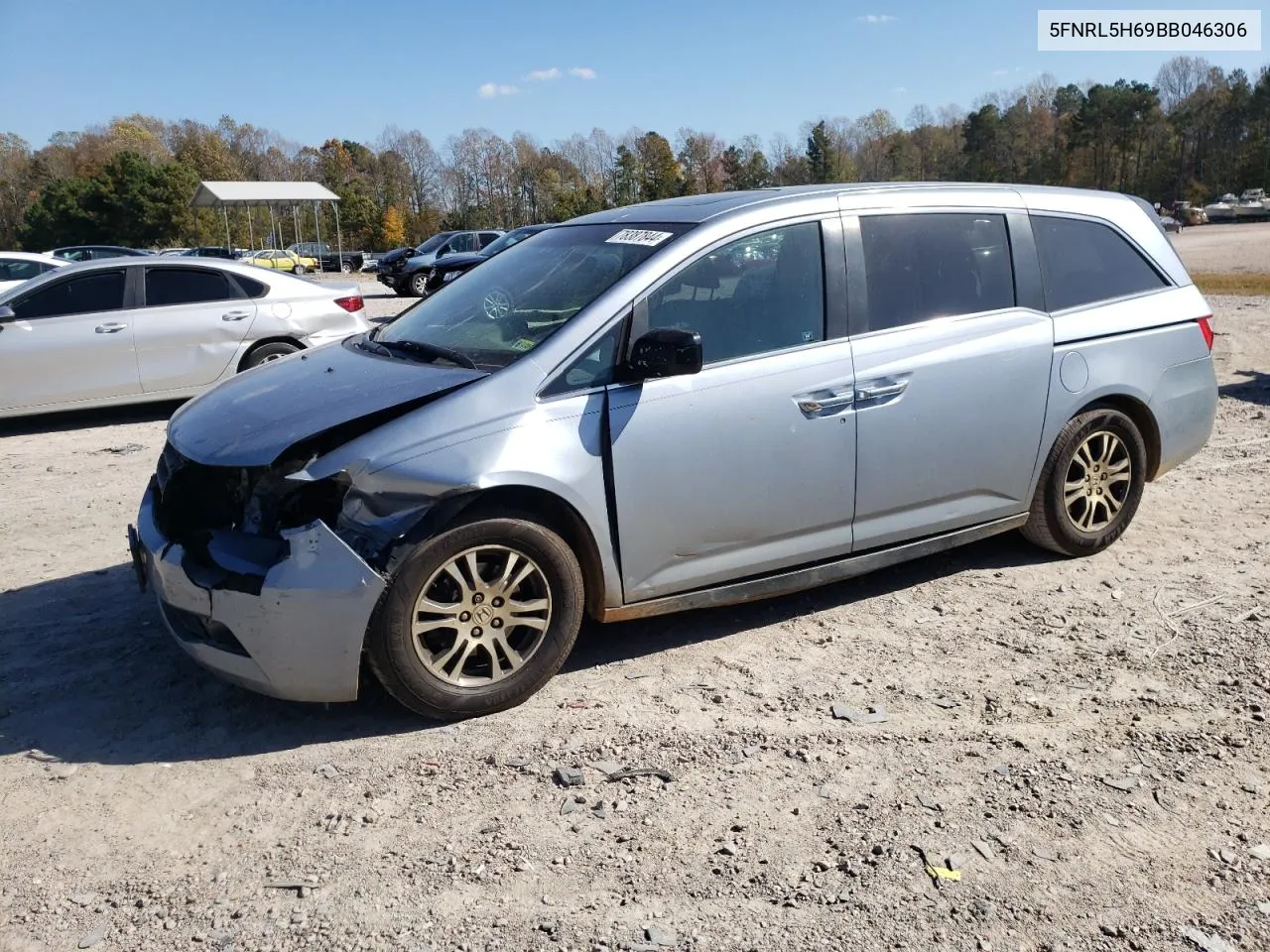 2011 Honda Odyssey Exl VIN: 5FNRL5H69BB046306 Lot: 78387844