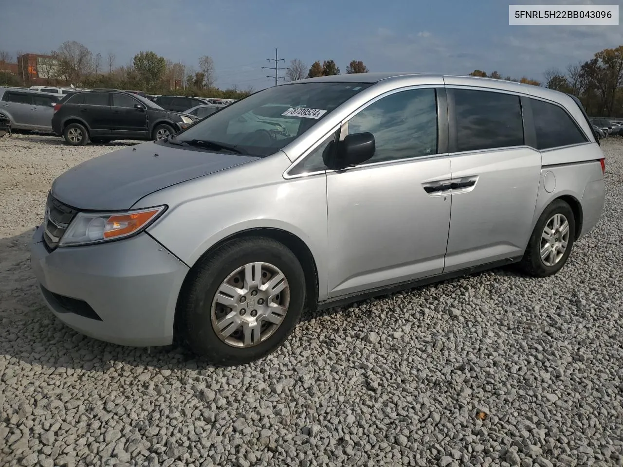 2011 Honda Odyssey Lx VIN: 5FNRL5H22BB043096 Lot: 78709524