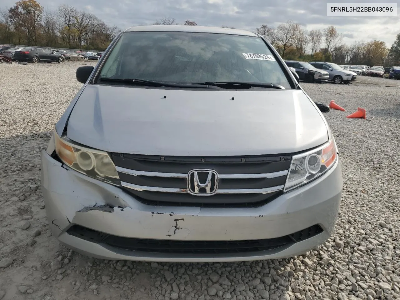 2011 Honda Odyssey Lx VIN: 5FNRL5H22BB043096 Lot: 78709524