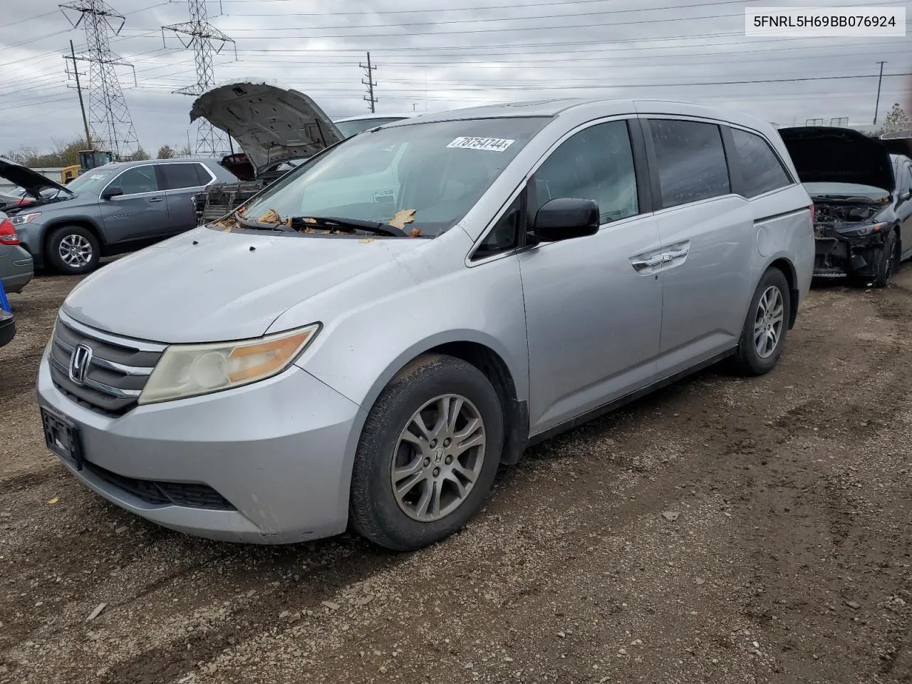 5FNRL5H69BB076924 2011 Honda Odyssey Exl