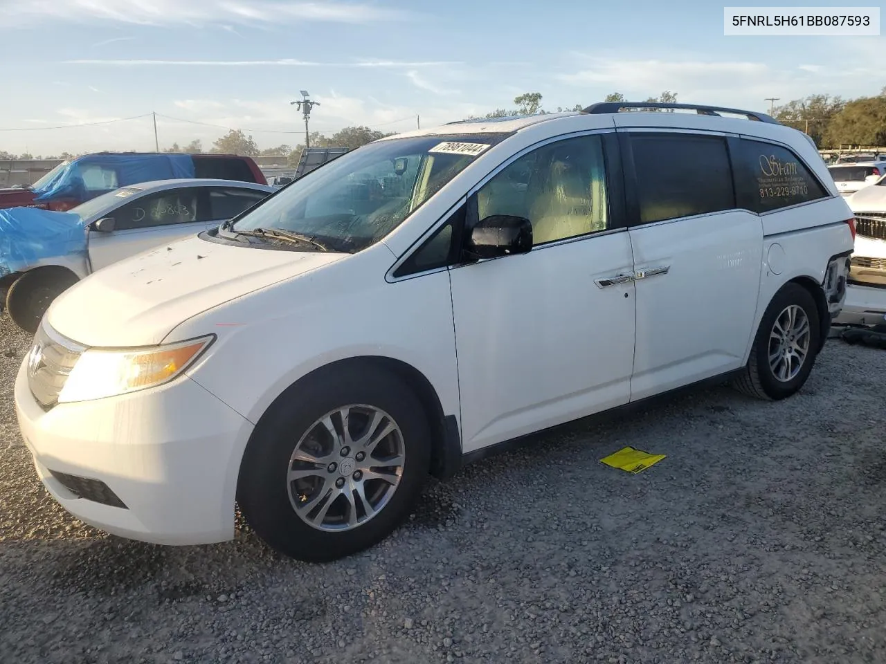 2011 Honda Odyssey Exl VIN: 5FNRL5H61BB087593 Lot: 78981044