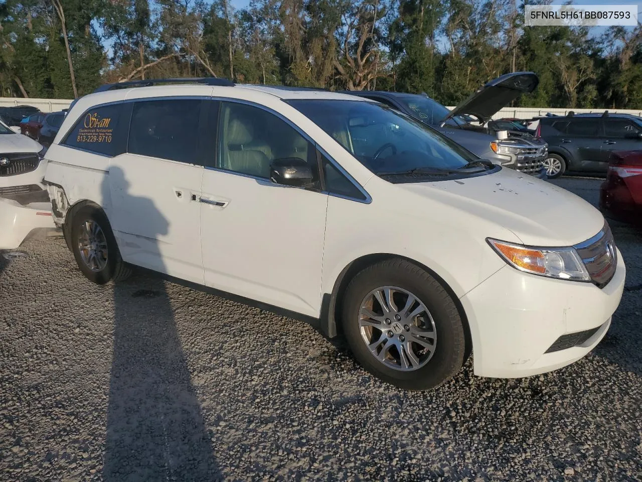 2011 Honda Odyssey Exl VIN: 5FNRL5H61BB087593 Lot: 78981044