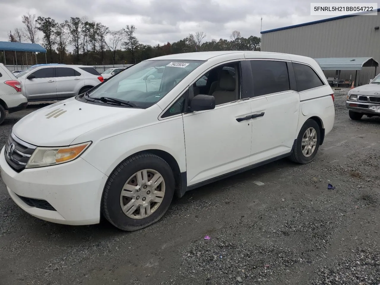 2011 Honda Odyssey Lx VIN: 5FNRL5H21BB054722 Lot: 79420934