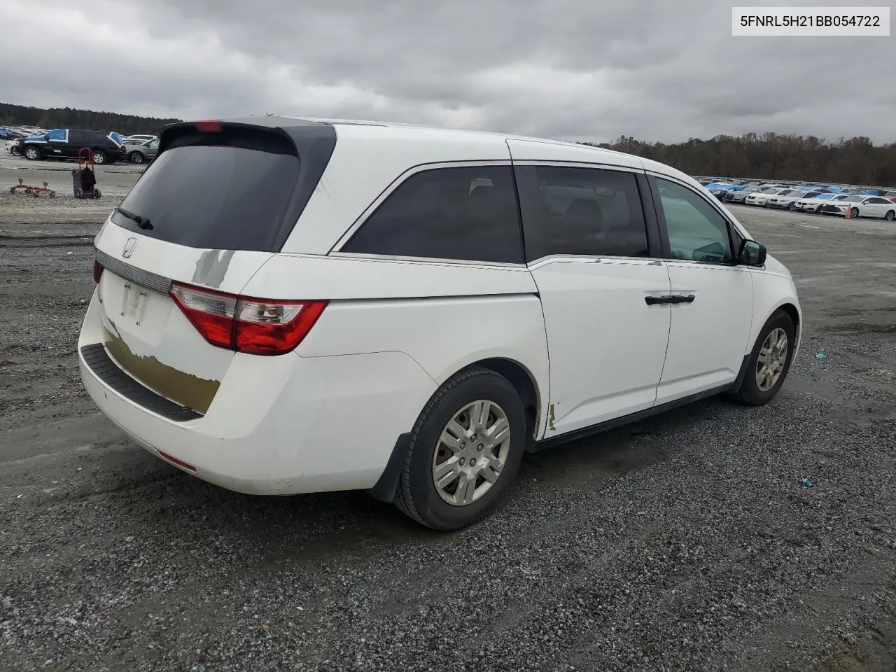 2011 Honda Odyssey Lx VIN: 5FNRL5H21BB054722 Lot: 79420934