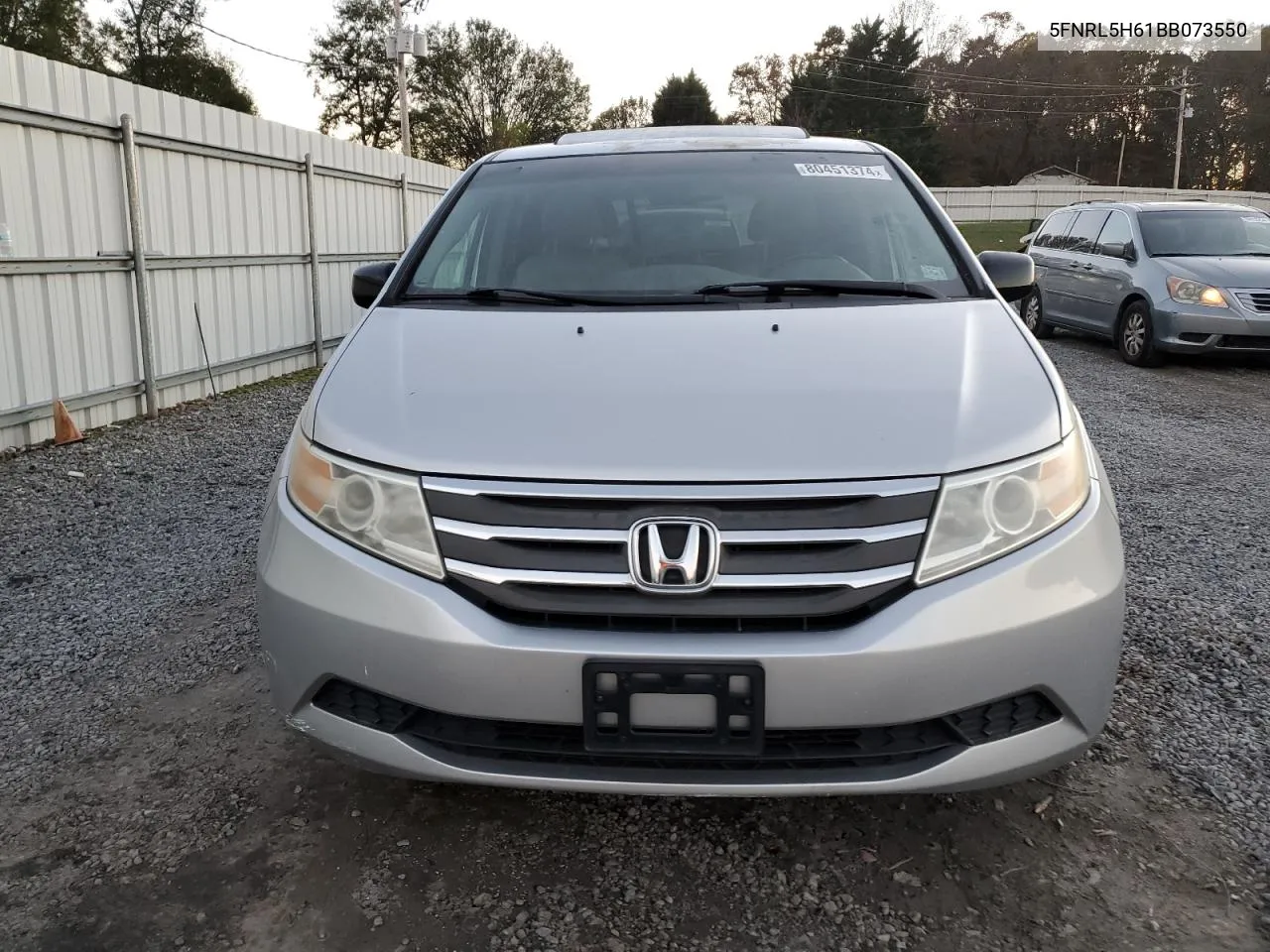 2011 Honda Odyssey Exl VIN: 5FNRL5H61BB073550 Lot: 80451374