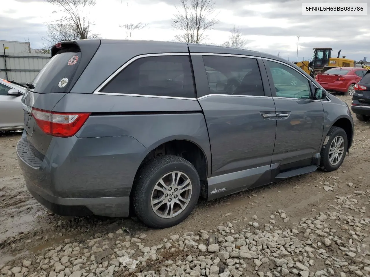 2011 Honda Odyssey Exl VIN: 5FNRL5H63BB083786 Lot: 81496454