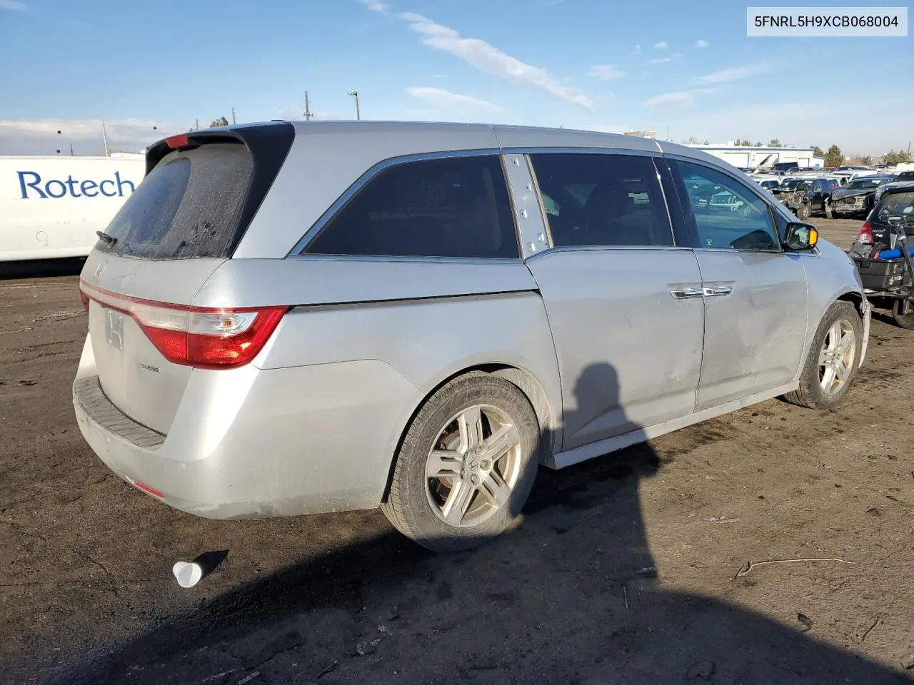 2012 Honda Odyssey Touring VIN: 5FNRL5H9XCB068004 Lot: 39377634