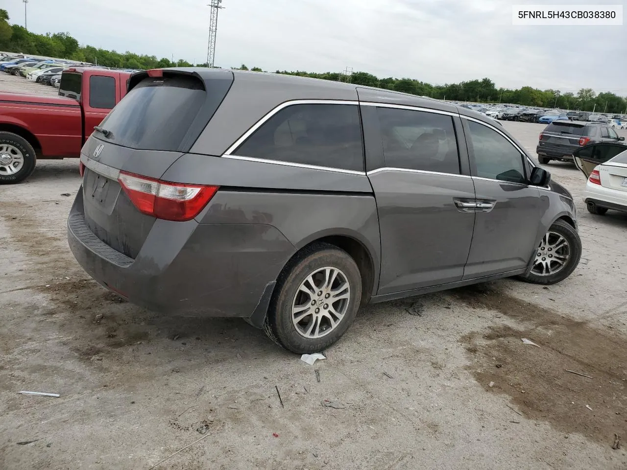 2012 Honda Odyssey Ex VIN: 5FNRL5H43CB038380 Lot: 51541624