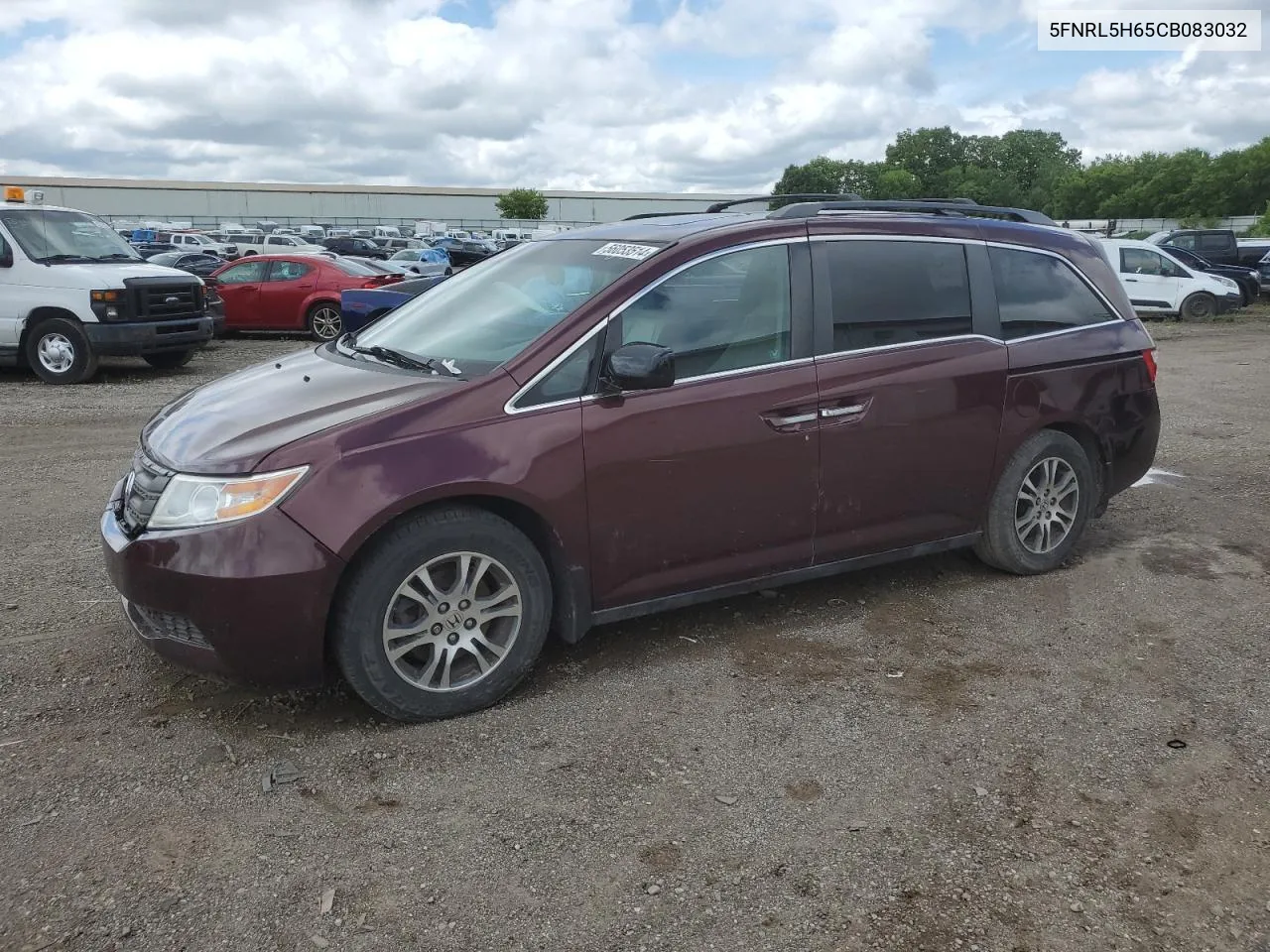 2012 Honda Odyssey Exl VIN: 5FNRL5H65CB083032 Lot: 56053514