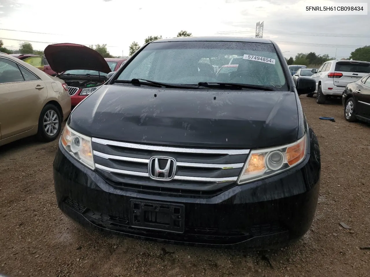 2012 Honda Odyssey Exl VIN: 5FNRL5H61CB098434 Lot: 57494854