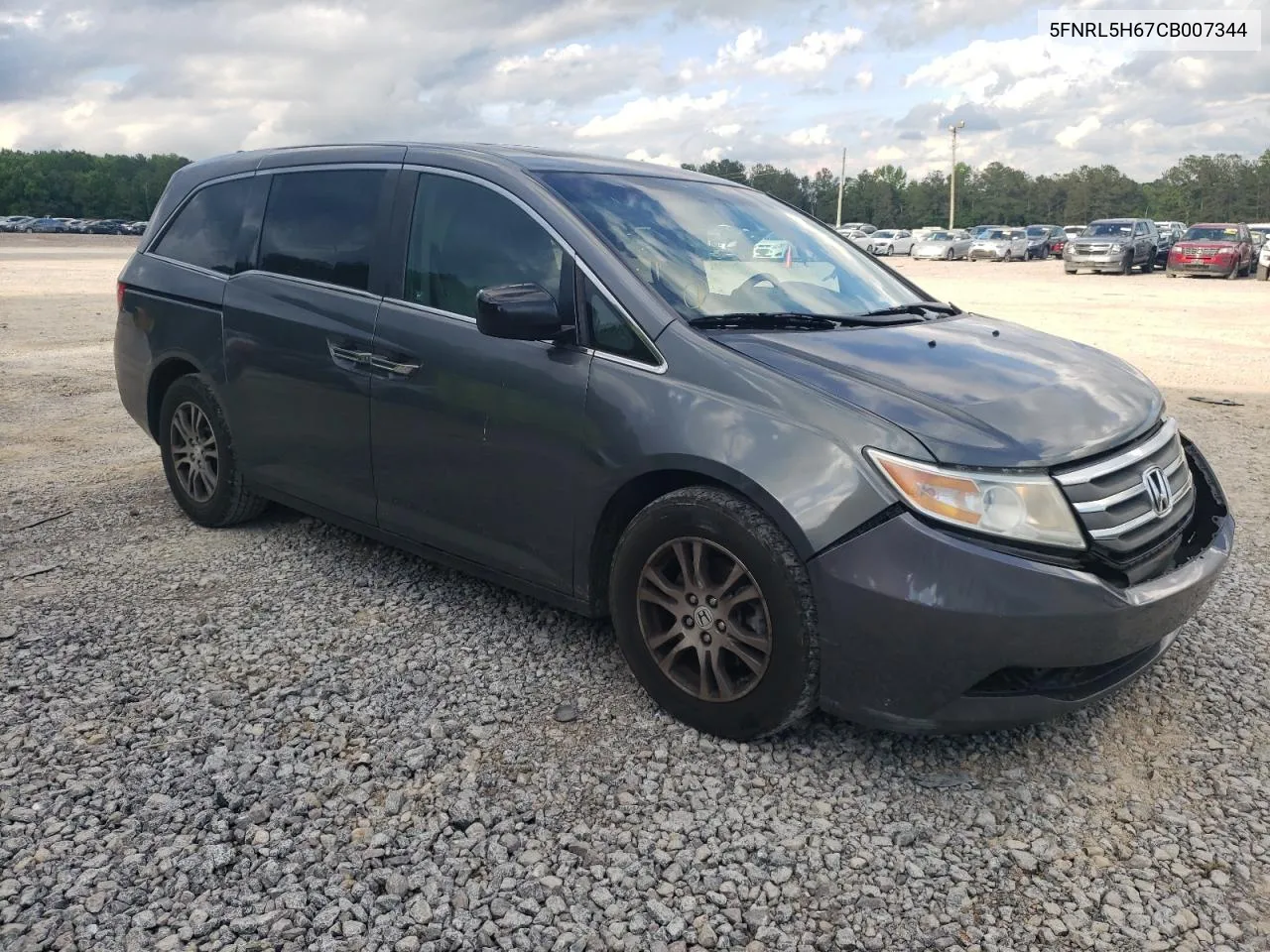 2012 Honda Odyssey Exl VIN: 5FNRL5H67CB007344 Lot: 58226224