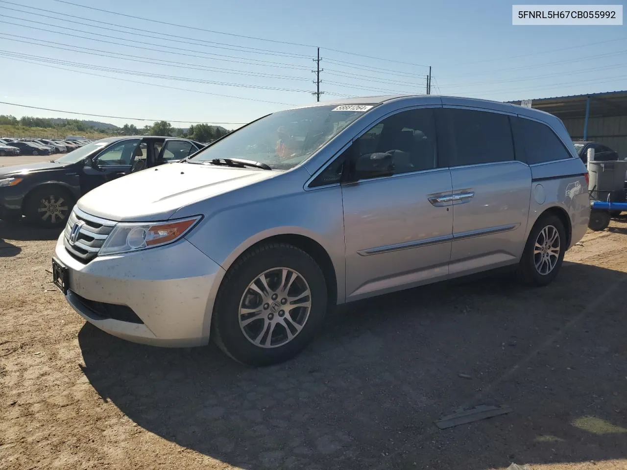 2012 Honda Odyssey Exl VIN: 5FNRL5H67CB055992 Lot: 58881264