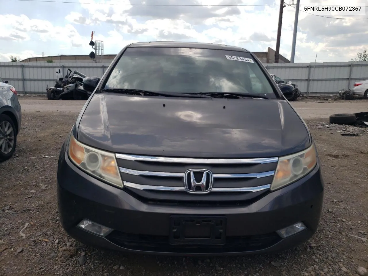 2012 Honda Odyssey Touring VIN: 5FNRL5H90CB072367 Lot: 60523454