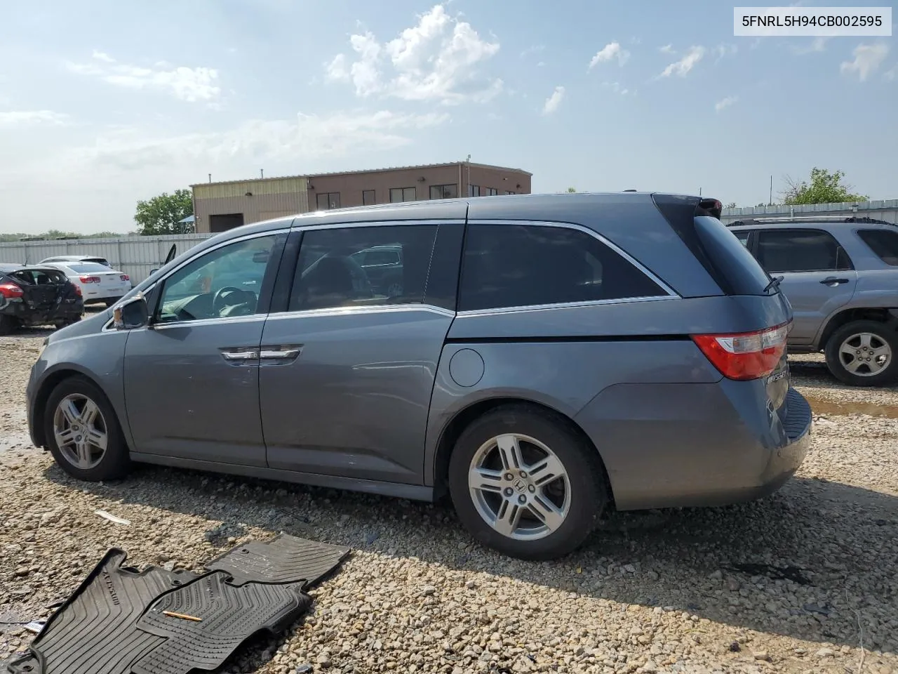 2012 Honda Odyssey Touring VIN: 5FNRL5H94CB002595 Lot: 62660434