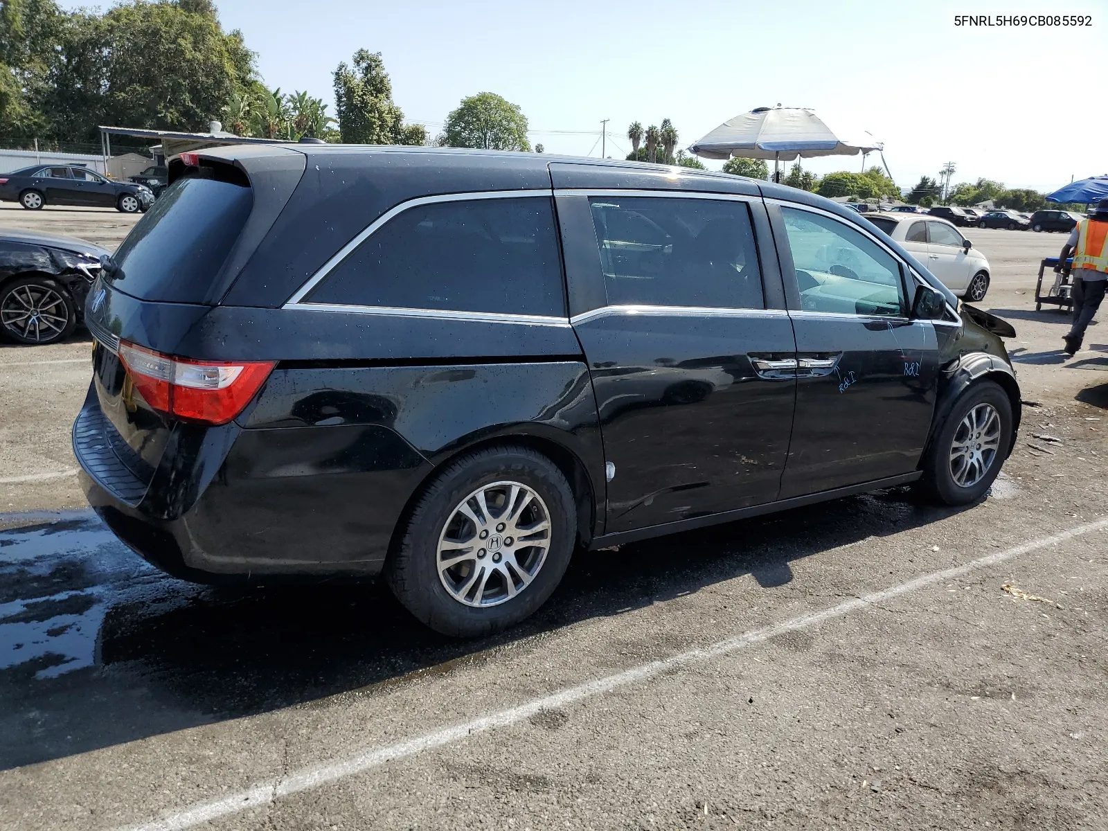 2012 Honda Odyssey Exl VIN: 5FNRL5H69CB085592 Lot: 62960154